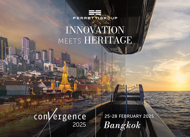 Convergence 2025: the training event for Ferretti Group captains lands in Bangkok.<br />
 