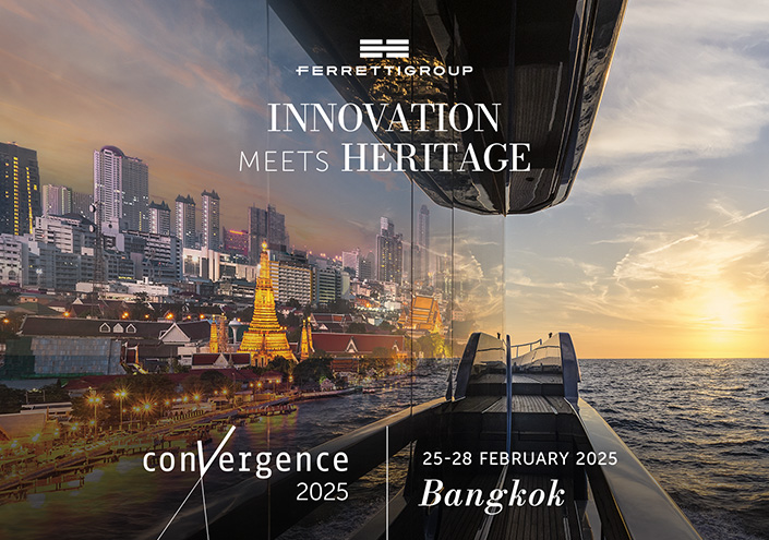 Convergence 2025: the training event for Ferretti Group captains lands in Bangkok.<br />
 